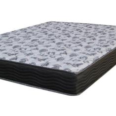 Imagem de Cama Box Casal Colchão Espuma D33 Bordado + Box Sintético Bege 59x138x