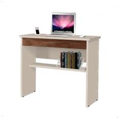 Imagem de Escrivaninha Estudo Home Home Oficie 1 Gaveta Notebook Gamer(OffWhite/Canela)