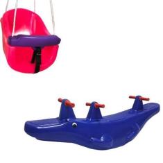 Imagem de Balanço BB com Crocodilo  Conjunto Playground Infantil para Diversão -