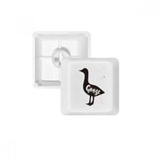 Imagem de DIYthinker Teclado mecânico Ganso preto e branco Animal Keycap Kit de atualização para jogos PBT