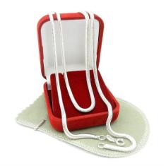 Imagem de Corrente Masculina 70Cm 4Mm Largura Folheada Prata Cr414