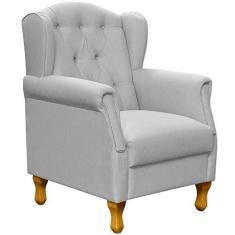 Imagem de Poltrona Decorativa Para Sala de Estar Yara P02 Linho  - Lyam Decor