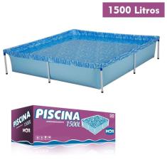 Imagem de Piscina Infantil Com Armação Quadrada 1500 Litros - Mor