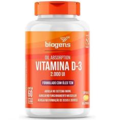 Imagem de Biogens Vitamina D3 2000 Ui Com Tcm 400Mg/60 Caps