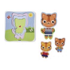 Imagem de Quebra Cabeça Progressivo Família Tigre Em Mdf - Babebi