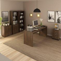 Imagem de Conjunto Home Office 5 Pe as Com 1 Mesa 1 Balc o 1 Arm rio 1