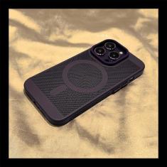 Imagem de Capa de telefone com resfriamento respirável e dissipação de calor para iPhone 14 13 12 11 Pro Max 14 Plus 14Pro Max Capa magnética de carregamento sem fio, PC8001T10, para iPhone 13Pro