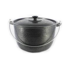 Imagem de Caldeirão Alumínio Fundido Craqueado Alça Galvanizada 14cm