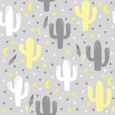 Imagem de Papel de Parede Cactos Grey