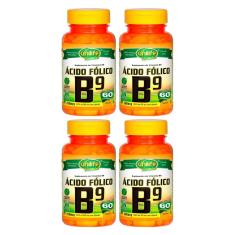 Imagem de Vitamina B9 Ácido Fólico 60 Cápsulas 500mg Unilife Kit 4 Unidades