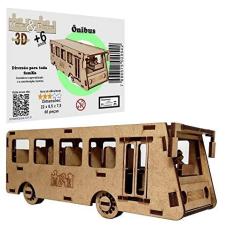 Imagem de Brinquedo Quebra Cabeça 3D Onibus Mdf