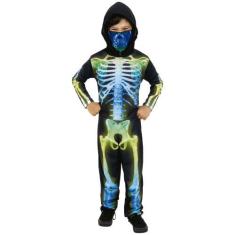 Imagem de Fantasia Halloween Infantil Esqueleto Neon com Máscara - Anjo Fantasia