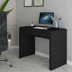 Imagem de Mesa Escrivaninha 1 Gaveta Home Office Preto - Panorama Móveis