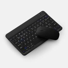 Imagem de Teclado Sem Fio Bluetooth Recarregável Com Mouse Preto
