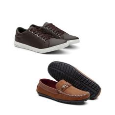 Imagem de Kit Sapatênis + Mocassim Drive Masculino Conforto Dia a Dia-Masculino