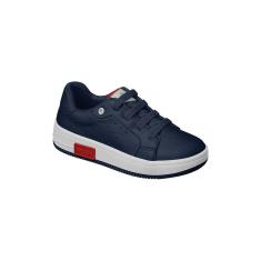 Imagem de Tênis Infantil Masculino Ortopé Bliss Teen Calce Fácil Azul Marinho