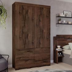 Imagem de Guarda Roupa 4 Portas 3 Gavetas 1 Basculante 100% Mdf Porto P