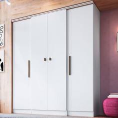 Imagem de Guarda-Roupa Casal Miami 4 Portas 2 Gavetas Branco - Doripel Móveis