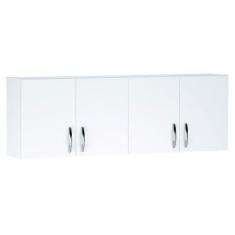 Imagem de Armário Aéreo Cozinha 4 Portas 160 Cm Branco 360 Ajl Móveis