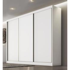 Imagem de Guarda Roupa Casal 3 Portas 4 Gavetas - Diamond-Branco - Móveis Novo H
