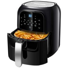 Imagem de Fritadeira Elétrica AirFryer 5.5L de Capacidade e Painel de Controle Digital, 1400W, 110V, EUROSTAR EAF600B, Preto