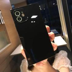 Imagem de Capa de telefone de silicone quadrada macia para iPhone 11 12 13 14 Pro Max XS X XR Max 7 8 Plus Mini SE 2020 Capa traseira, preta, para iPhone 12pro