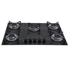 Imagem de Fogão Cooktop Premium 5 Bocas Ultra Chama Marmorizado Mesclado - Chama