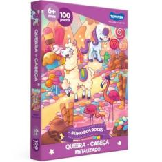 Imagem de Quebra Cabeça Toyster Reino Dos Doces Metalizado 100 Pç