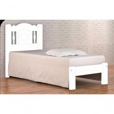 Imagem de Cama Solteirão Atenas De Madeira Angelim Branco