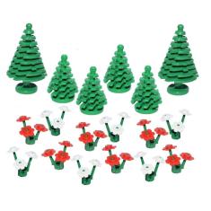 Imagem de Pacote lego Garden Dwarfgalaxy com 2 árvores grandes e 4 árvores pequenas