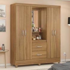 Imagem de Guarda-Roupa Capelinha Lord 4 Portas Amêndola Touch - Demóbile - Demob