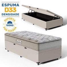 Imagem de Cama Box Baú com Colchão de Espuma D33 Probel Guarda-Costas ProEvidenc