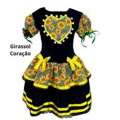 Imagem de Fantasia Vestido Junino Infantil - Mundo Encantado Fantasias, Girassol
