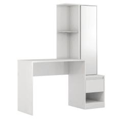 Imagem de Escrivaninha Office Morada Com Armário 1 Porta E 1 Gaveta Branco Demóbile Branco