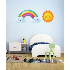Imagem de Adesivo Decorativo Arco íris e sol 150cm x 50cm
