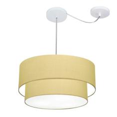 Imagem de Pendente Duplo Cilíndrico Desvio Md-4366 50X40cm Algodão Crú