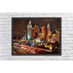 Imagem de Quadro Decorativo Cidade Las Vegas Salas Decorações Com Moldura - Vita