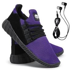 Imagem de Tênis Esportivo Caminhada Fitness Conforto + Fone