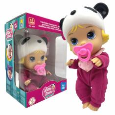 Imagem de Boneca Little Dolls Soninho Bebê Faz Xixi Bonequinha Brinquedo DiverToys Panda