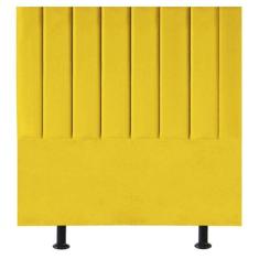 Imagem de Cabeceira Cama Box Solteiro 100 Cm Sophia Carla Suede Cor:amarelo