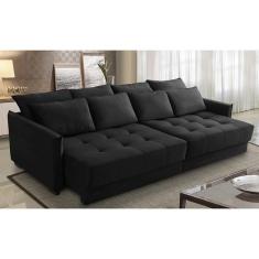 Imagem de Sof  Cama Retr til E Reclin vel 2,10m Com Molas Carol Veludo