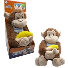 Imagem de Brinquedo Interativo Macaquinho com Banana Pelúcia e Som