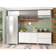 Imagem de Cozinha Completa Bartira Amazonita com 8 Portas, 1 Gaveta e 4 Prateleiras - 280cm de largura