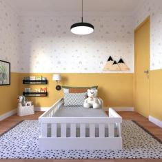 Imagem de Cama Infantil Montessoriana Solteiro Sol Yescasa Branco
