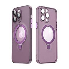 Imagem de Capa de telefone de carregamento magnético sem fio de luxo para iPhone 14 13 12 11 Pro Max 14 Plus Capa de suporte de proteção de lente transparente, T3, para iPhone 12Pro Max