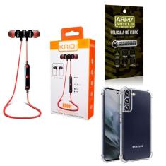 Imagem de Kit Capa Samsung S22 Plus Fone Esportivo E Película De Vidro
