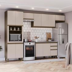 Imagem de Cozinha Completa Connect 12 Portas 2 Gavetas 100% Mdf Duna/Cristal - Henn