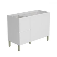 Imagem de Balcão de Cozinha para Pia 120 Cm Art 3 Portas 2 Gavetas Branco/ártico - Kits Paraná