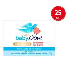 Imagem de kit 25 Sabonetes Em Barra Baby Dove Hidratação Enriquecida 75g