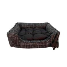 Imagem de Cama Acapulco Pet Soneca Luxo Vitória Preto e Branco para Cães e Gatos